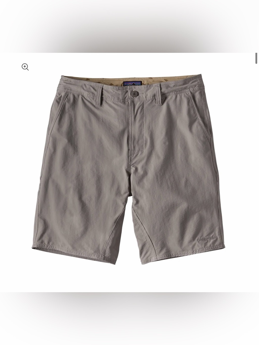 Patagonia Men's Light Gray Flat-Front Walk Shorts Size 34